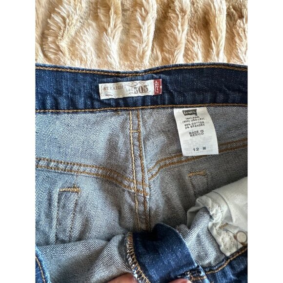 Levis 505 Relaxed Fit Womens Jeans Size 12M Medium Wash Denim Straight Leg USA M - Picture 8 of 10
